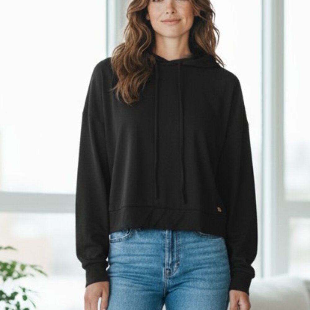 GapFit Black Hooded Pullover